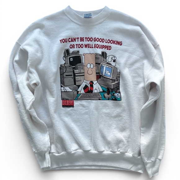 Vintage Dilbert 1990s Graphic Sweatshirt XLHanes ComfortBlend- Unisex